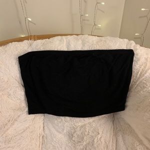Black Nasty Gal Cropped Tube Top